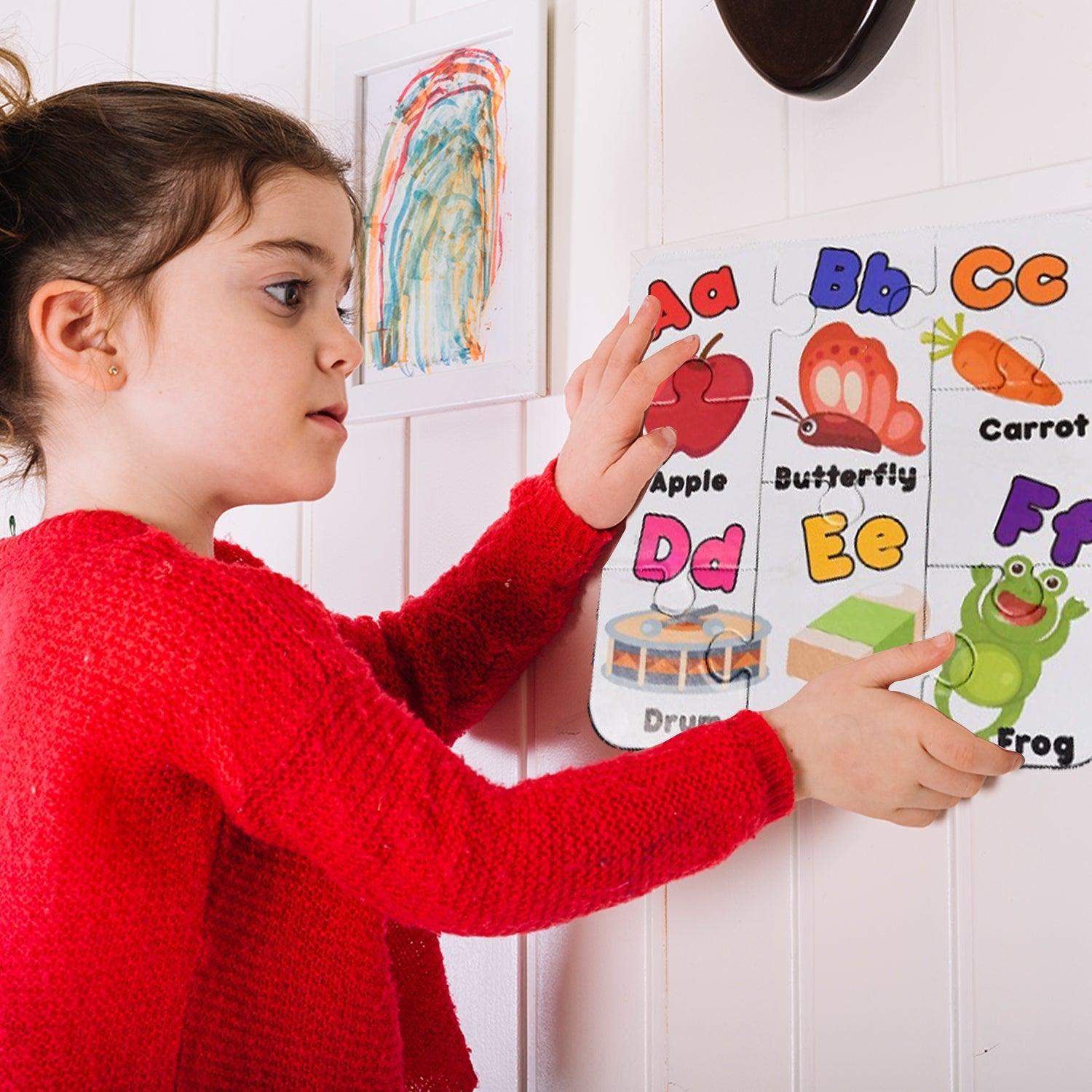 Educational jigsaw puzzle for toddlers, alphabet theme Educational jigsaw puzzle for toddlers, alphabet theme